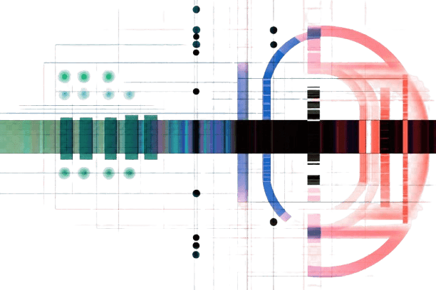 Abstract marketing operations system diagram